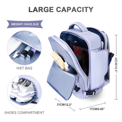 Travel Backpack with Shoe Pocket