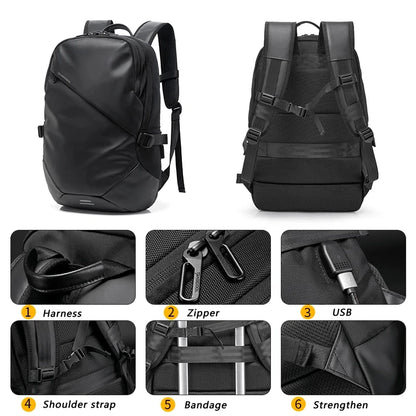 Business Backpack with USB Port – Waterproof 15.6” Laptop