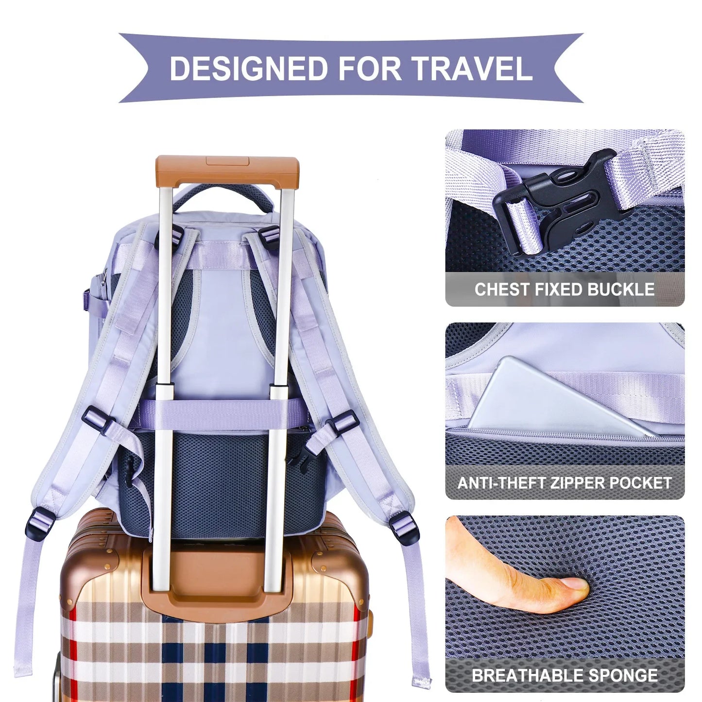 Travel Backpack with Shoe Pocket